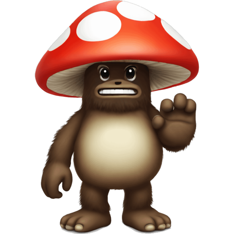 Mario-style Mushroom Bigfoot emoji