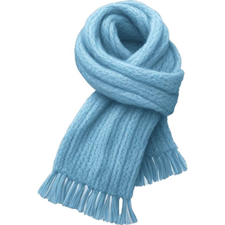 Light blue knit scarf  emoji