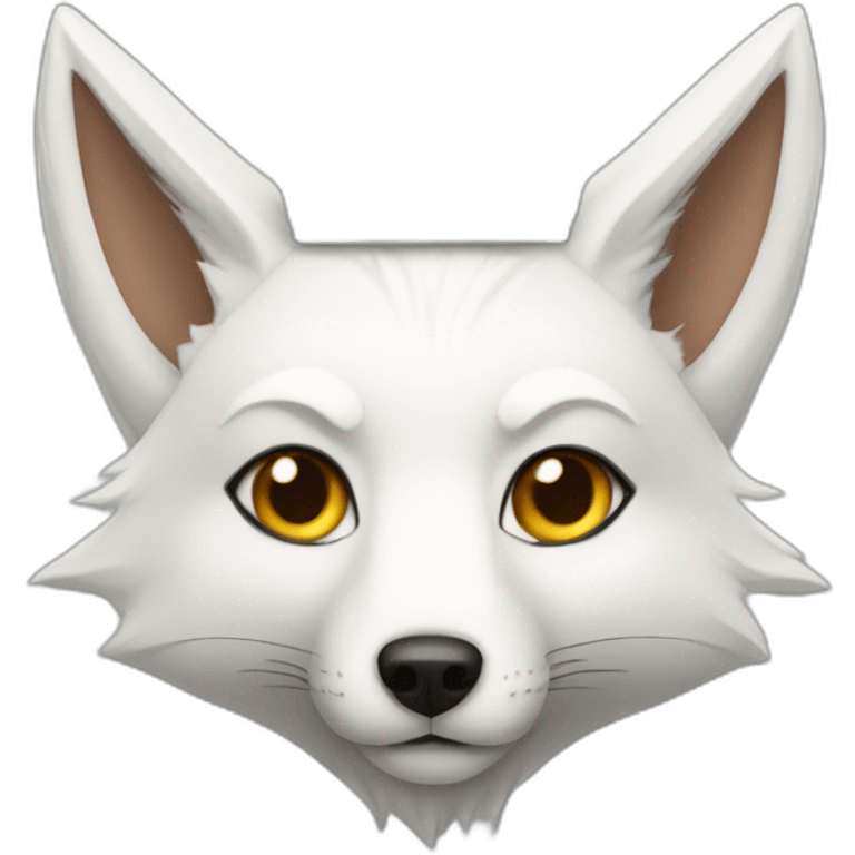 white fox king emoji