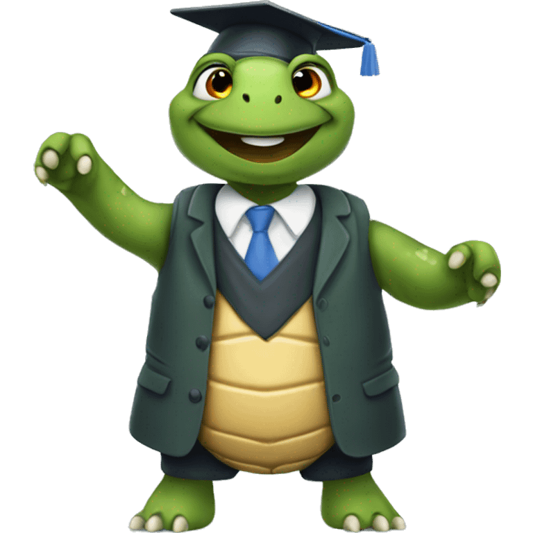 animal turtle as a school Teacher emoji