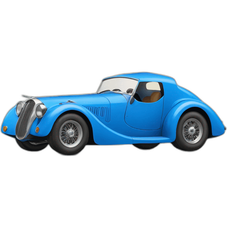 blue 30s sport car emoji