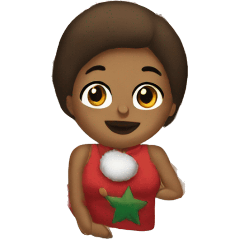 Coquette Christmas blanket  emoji