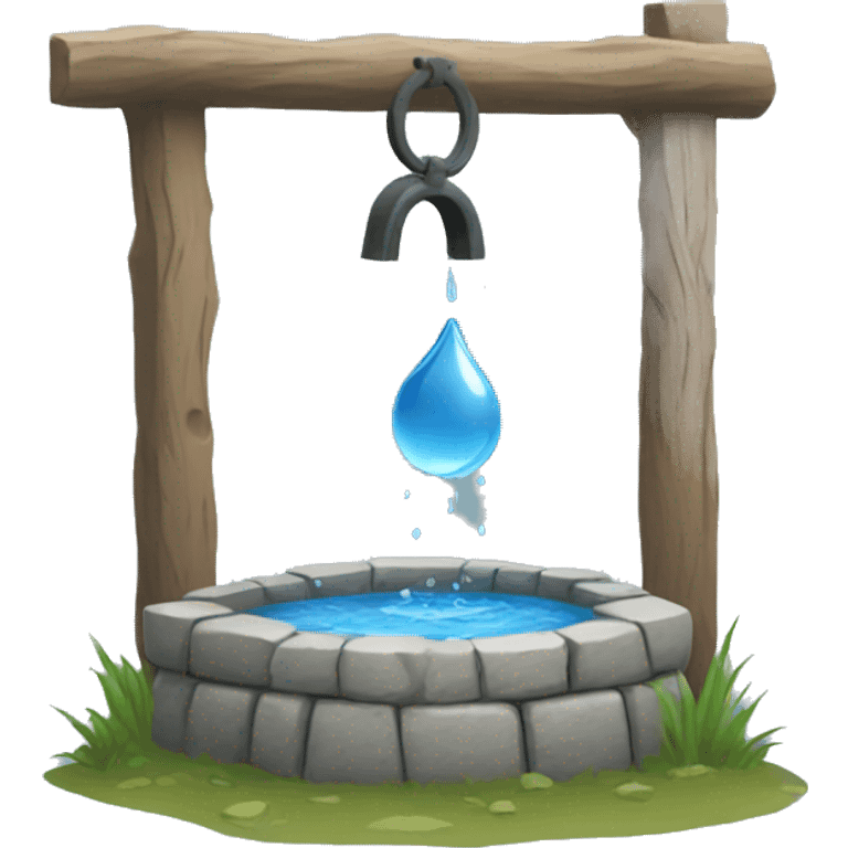 a water well made out of stone emoji