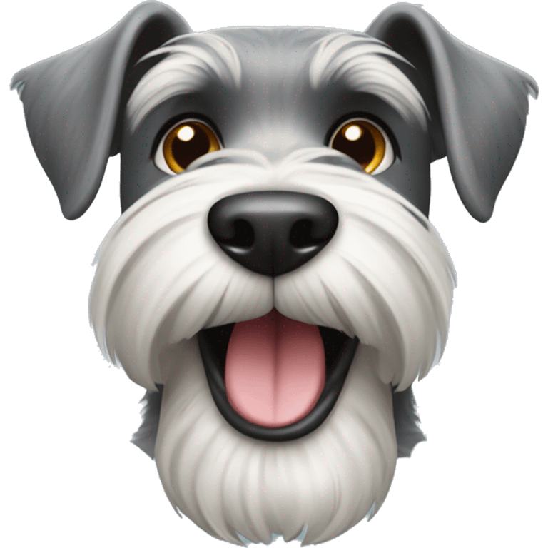 happy schnauzer dog emoji