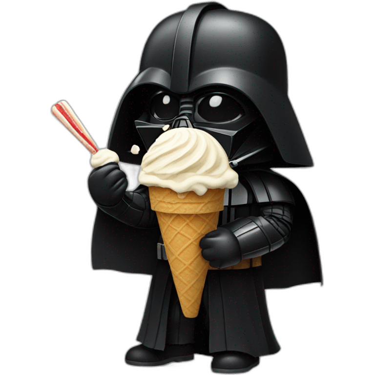 Darth vador eating ice cream emoji