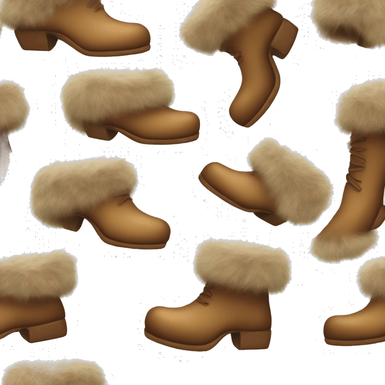 Fur covered heel shoe ios style emoji