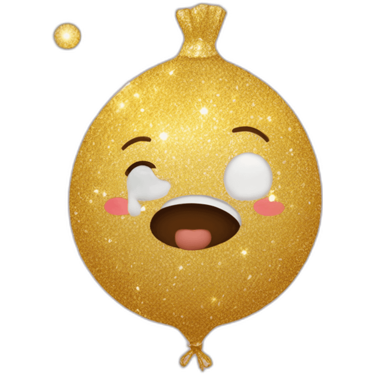 bola de glitter flutuante emoji