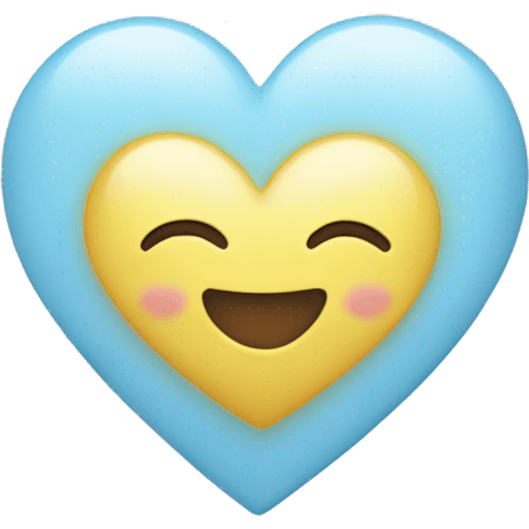 Light blue heart with clouds emoji