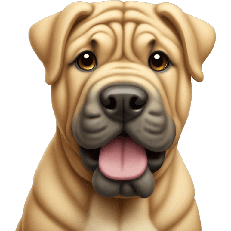 shar pei dog  emoji