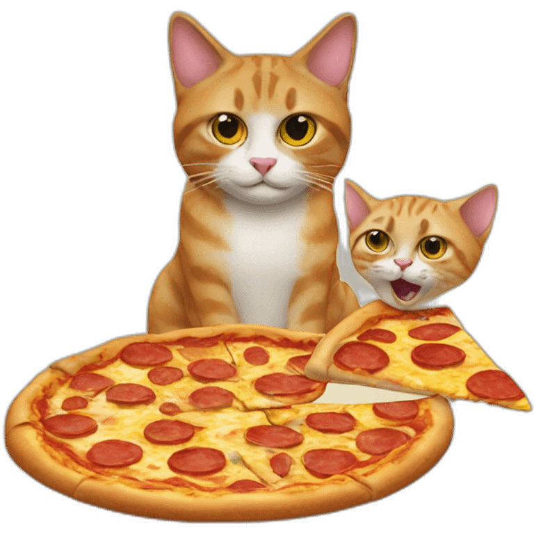 cat and pizza emoji