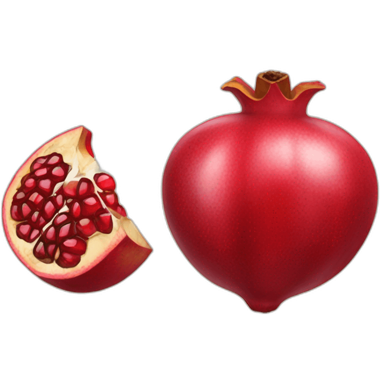 An opened pomegranate emoji