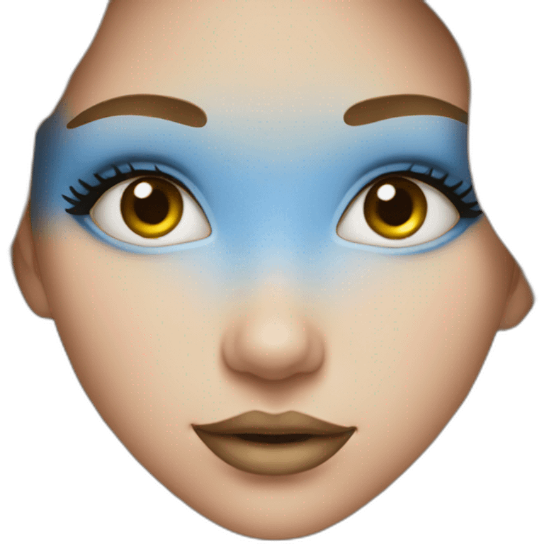 Girl with blue mascara emoji