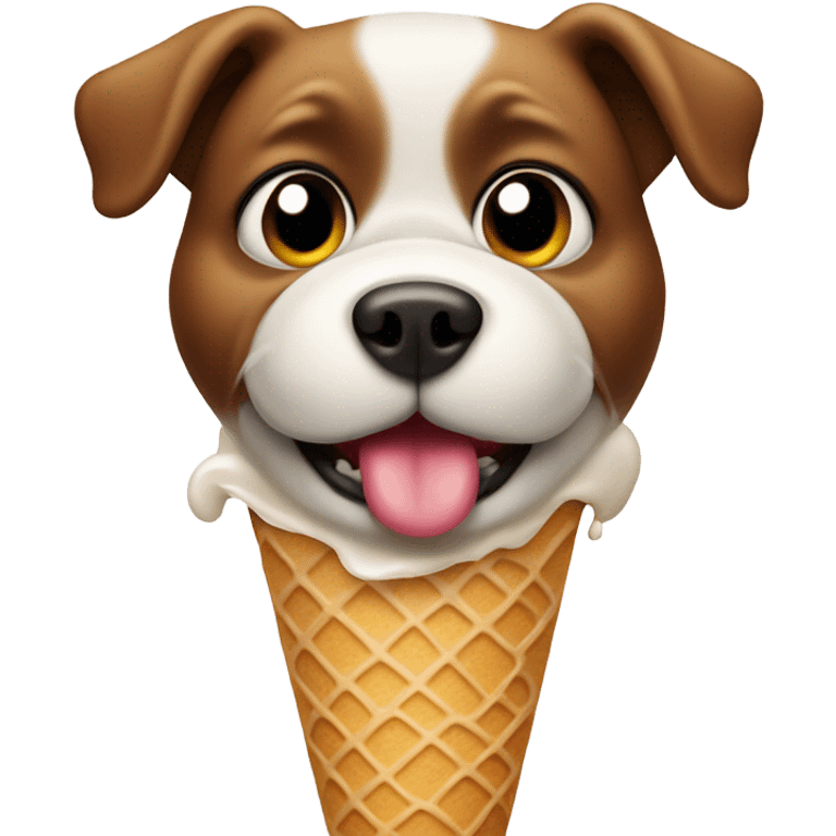 fat dog ice scream emoji