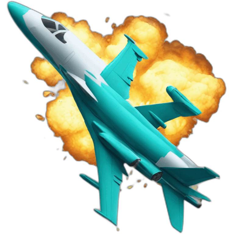 exploded aircraft emoji