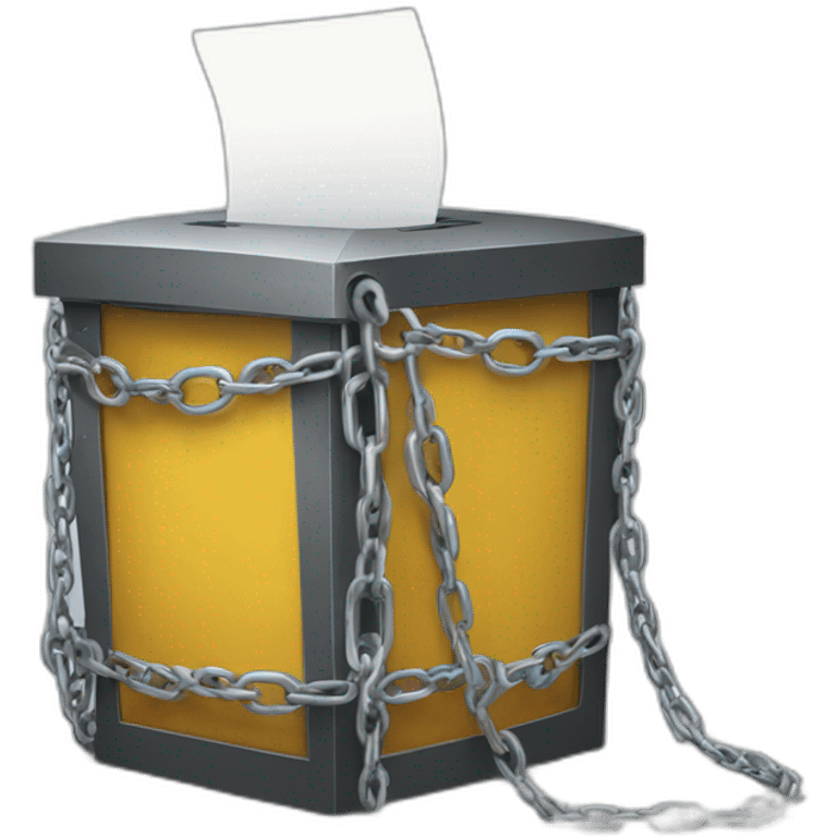 ballot box in chains emoji