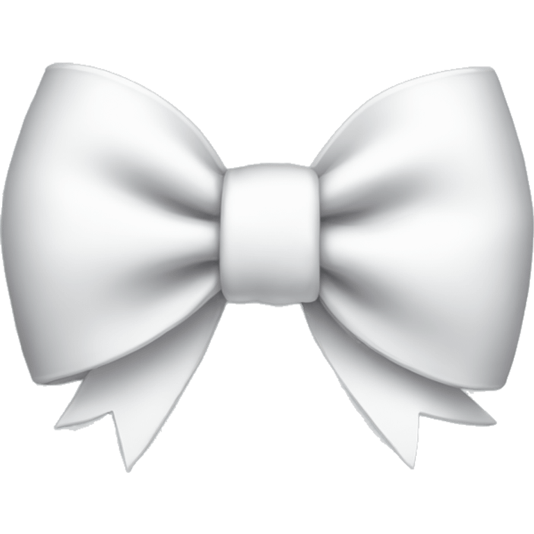 Cute white bow emoji