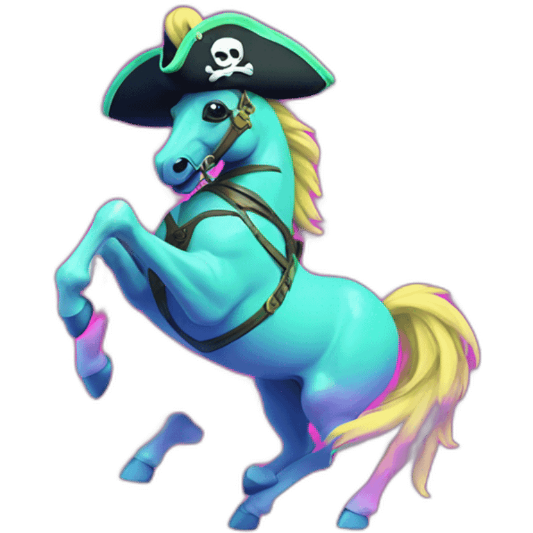 pirate neon vaporwave unicorn emoji