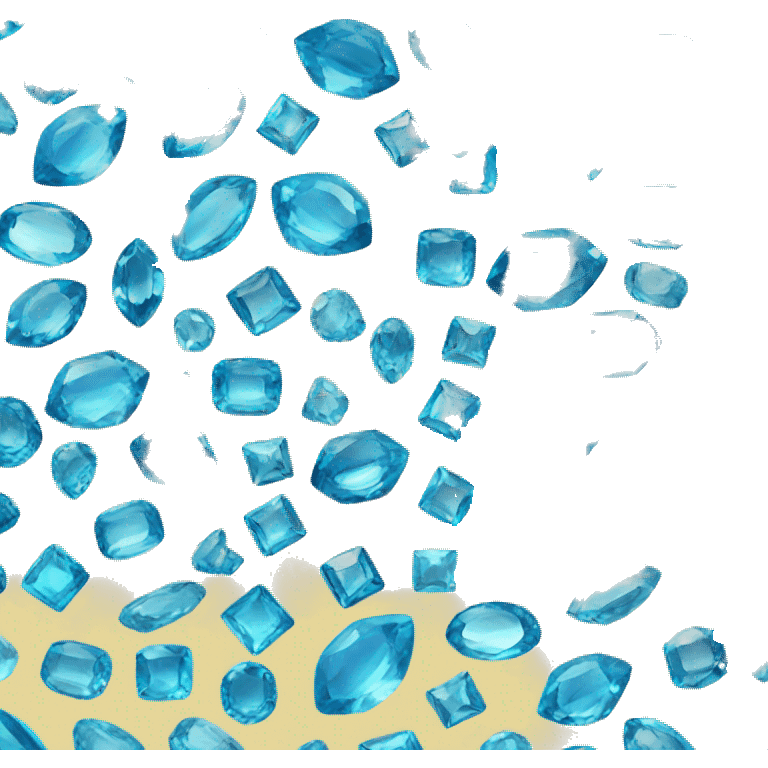 Blue topaz gemstone  emoji