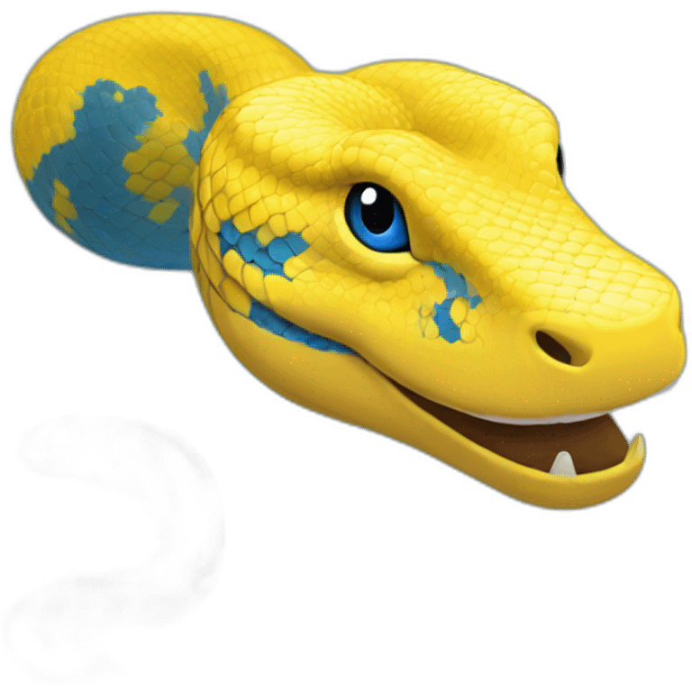 python language simple yellow blue emoji