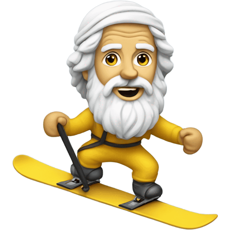 Socrates on skis emoji