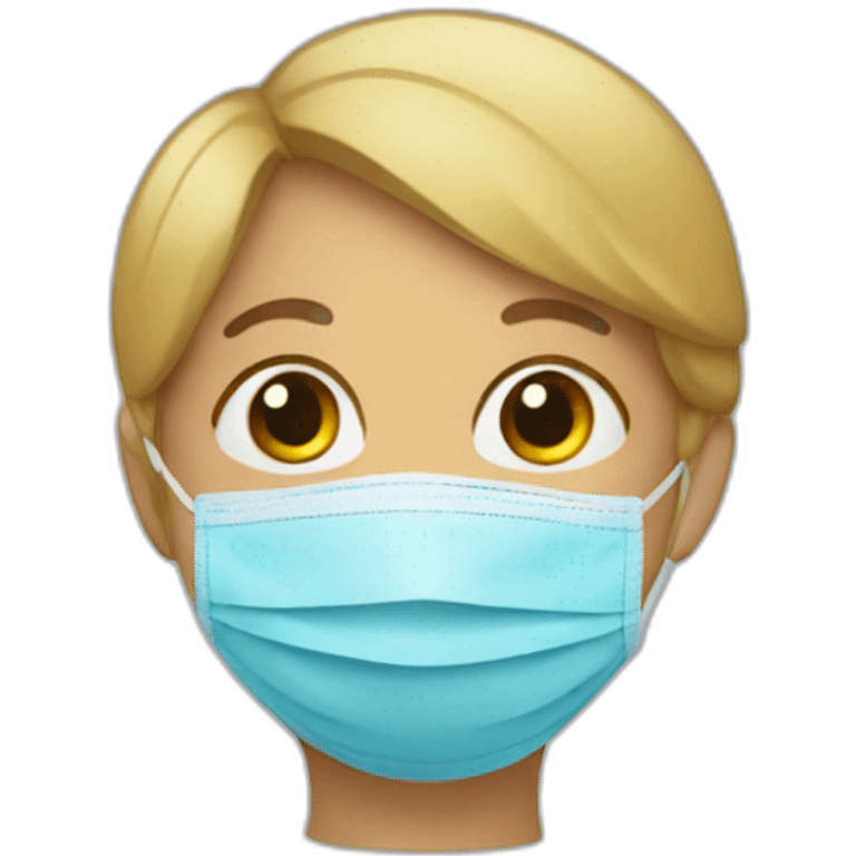 covid mask child emoji