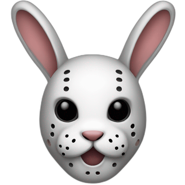 bunny with Jason Voorhees mask emoji