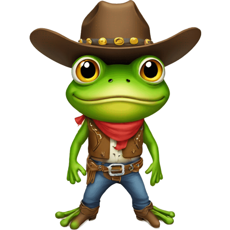 Cowboy frog emoji