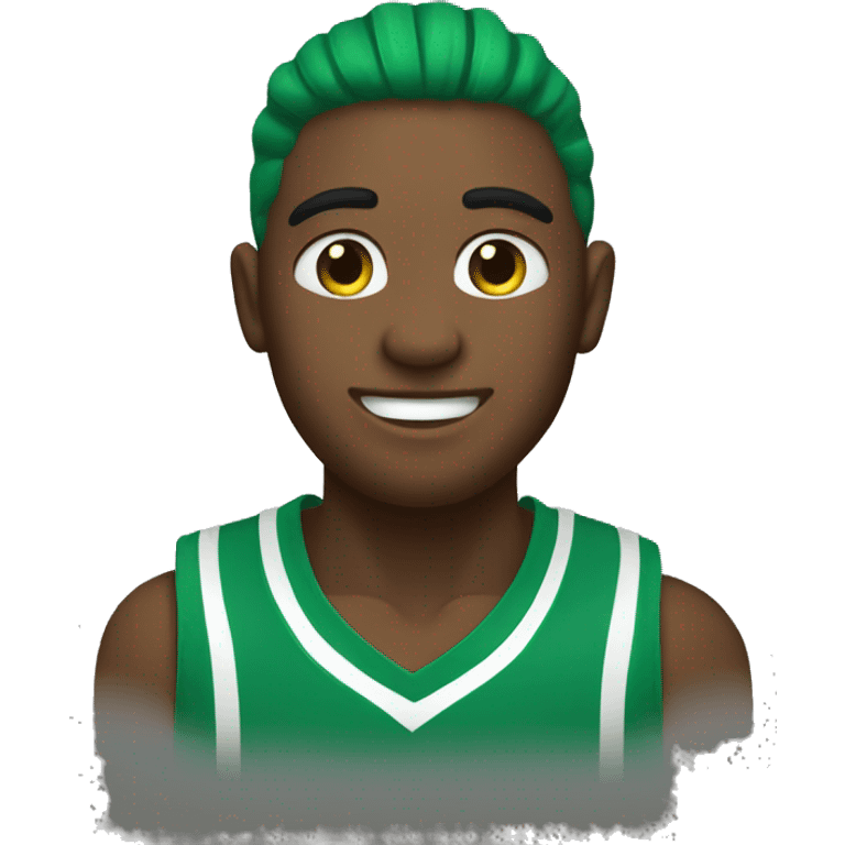 Green waves basketball  emoji