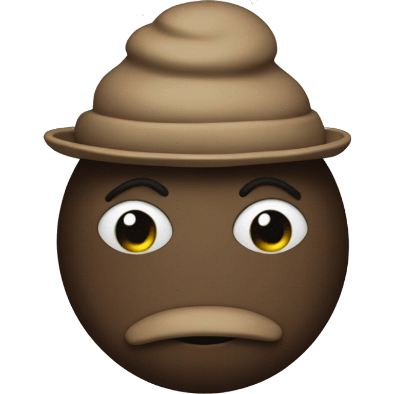 Turd with a propeller hat emoji