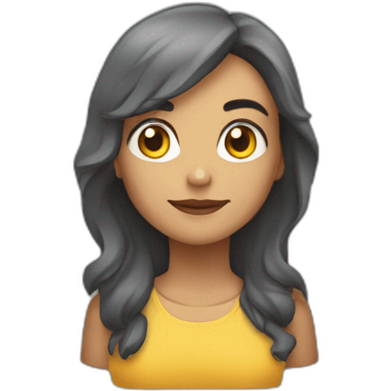 Uma galinha em formato de pedra emoji