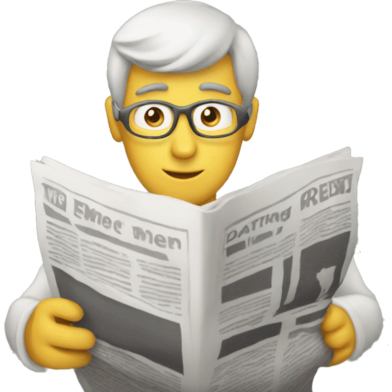 reading a newspaper emoji