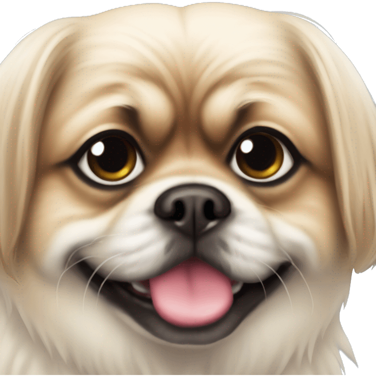 heart eyes Pekinese emoji