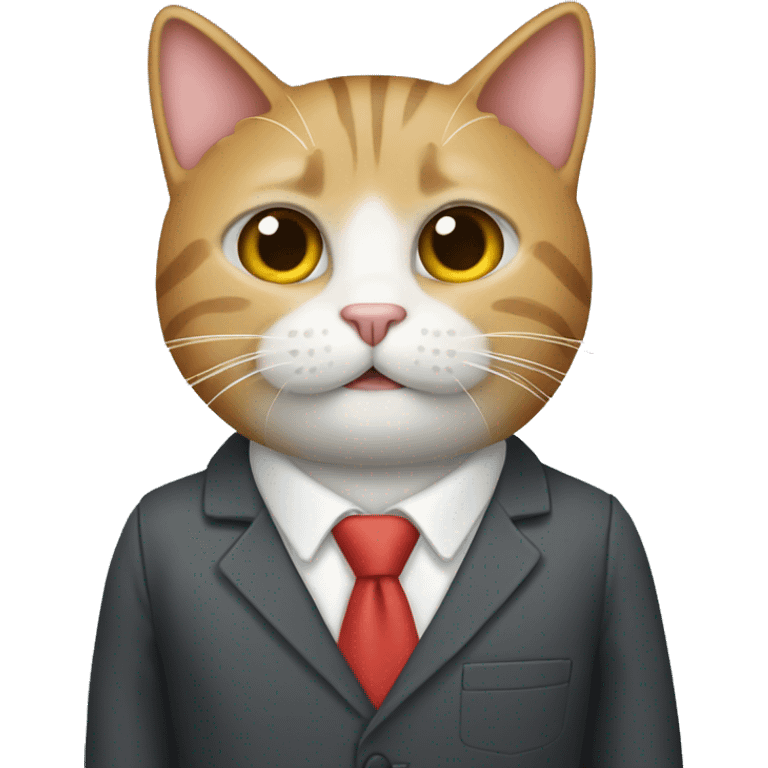 Cat working a corporate job emoji