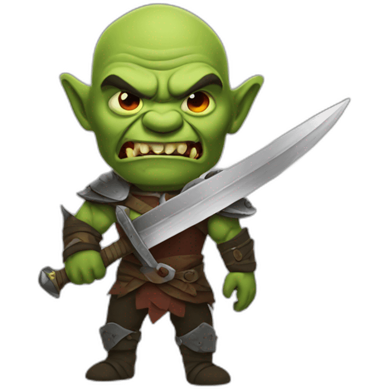 Evil orc with sword emoji