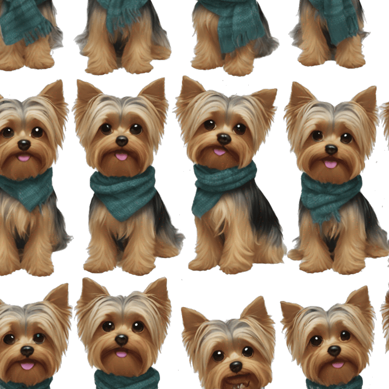 Yorkie with scarf  emoji