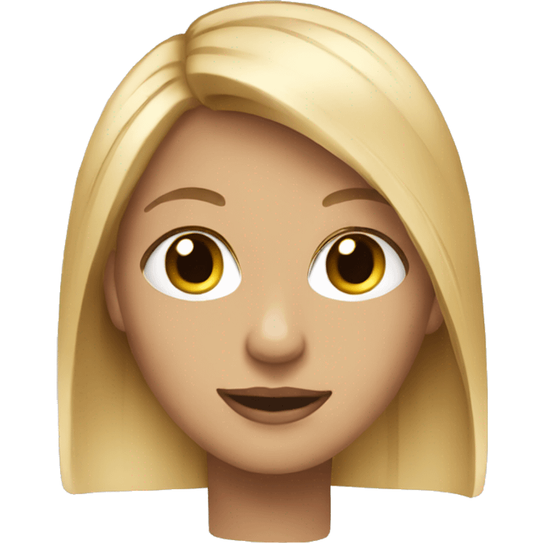 straight blonde hair emoji