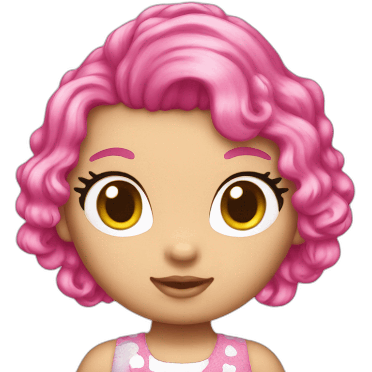 Hello kitty pink hair emoji