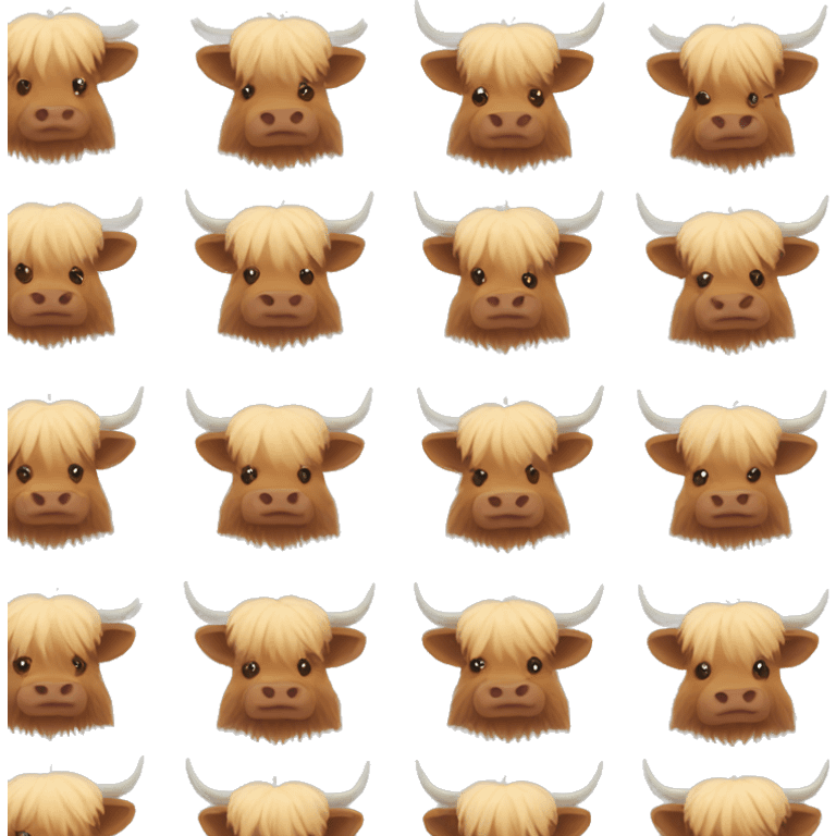 Kawaii highland cow emoji