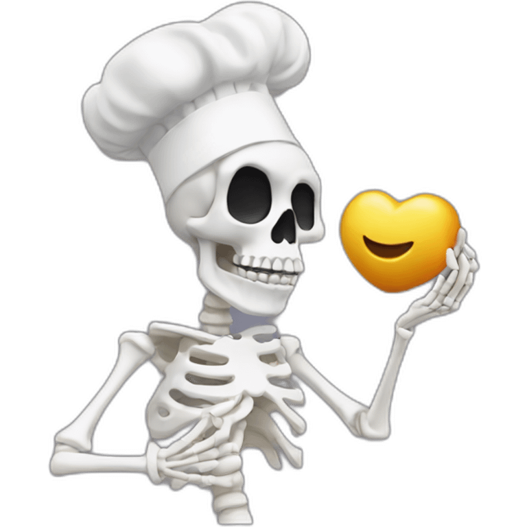 skeleton Chef Kiss Pinched Fingers emoji