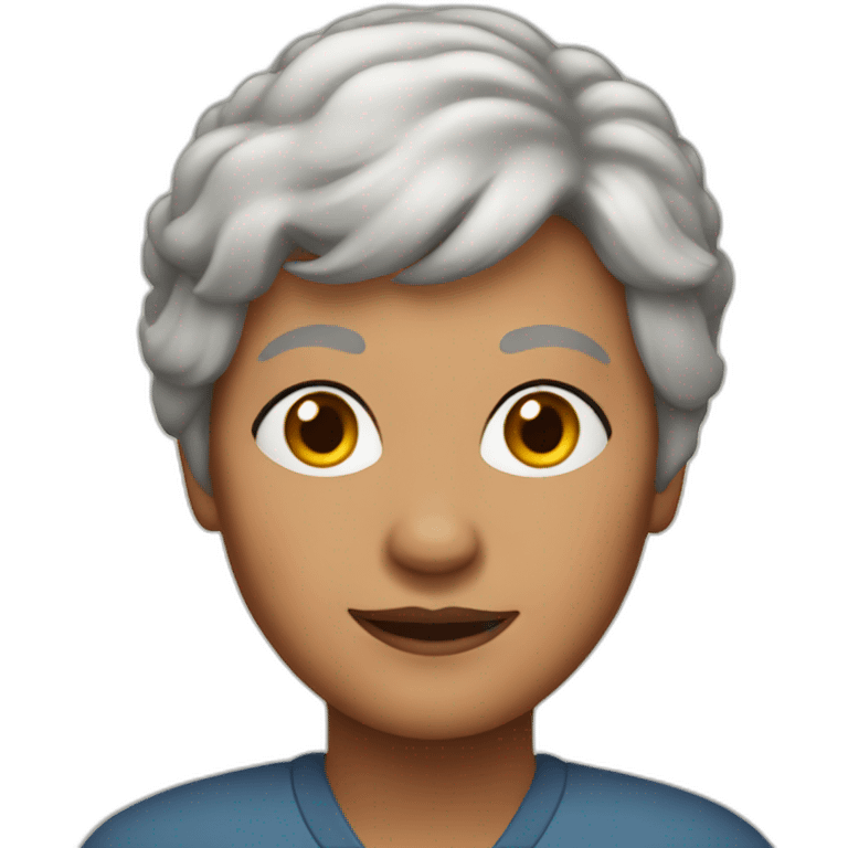 grandmother with short hair emoji