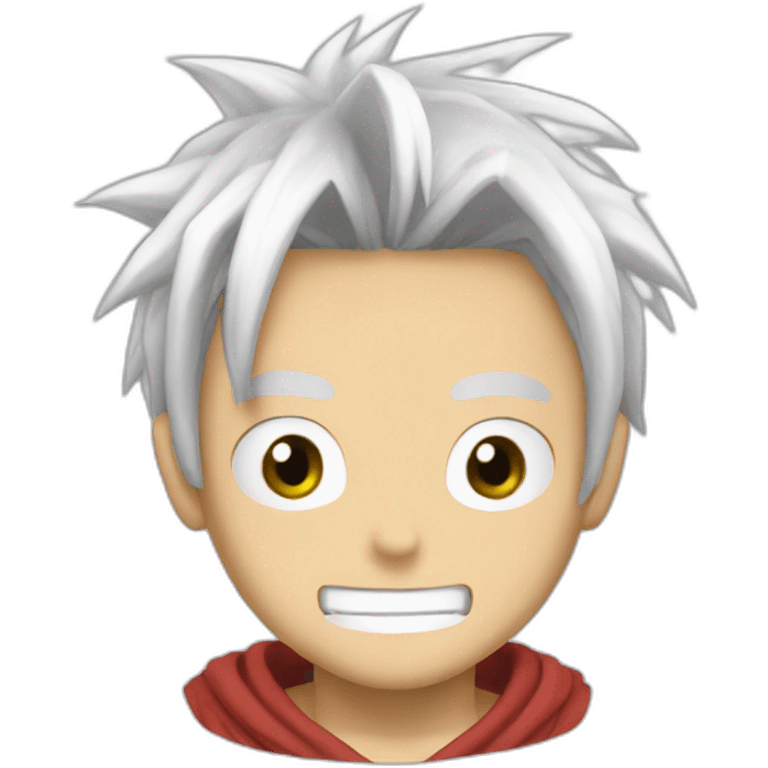 Luffy White hair emoji