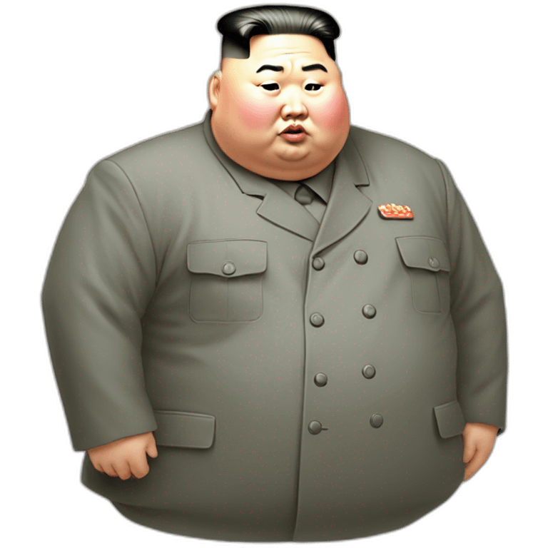 Extremely fat Kim Jong un uncomfortably fat emoji