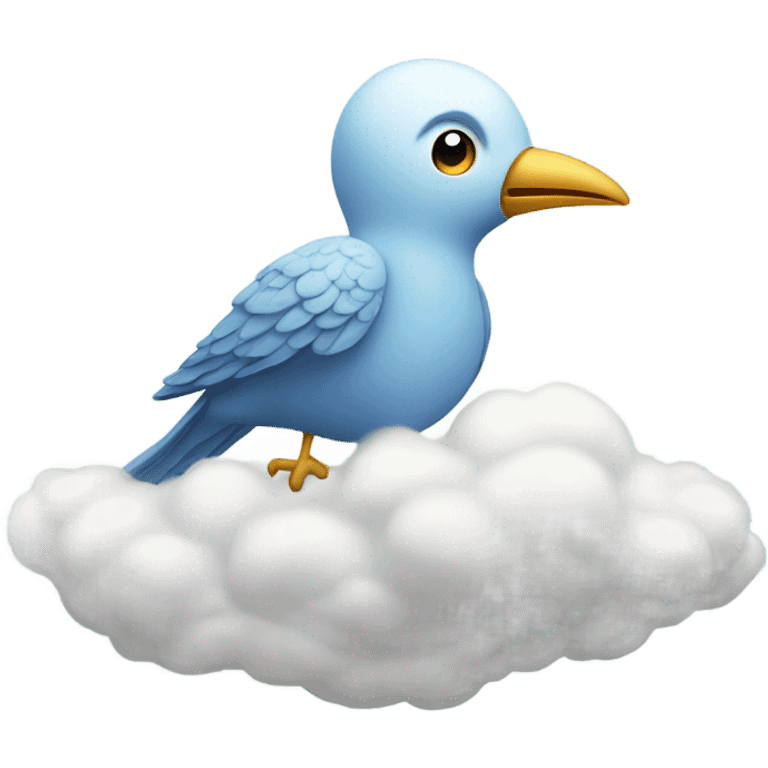 Bird on cloud emoji