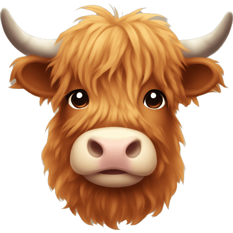 Kawaii highland cow emoji