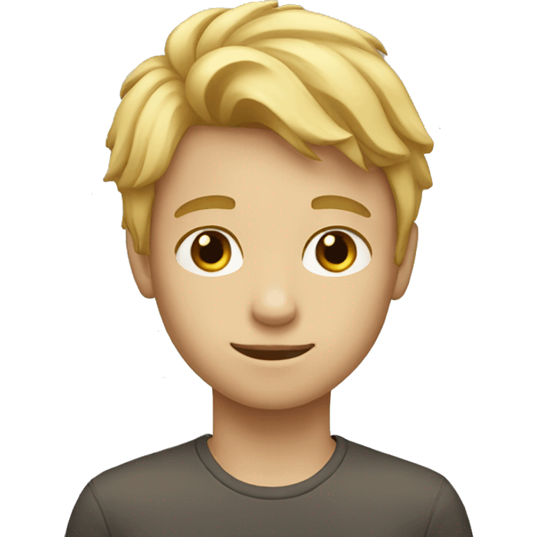 A boy with blond emoji