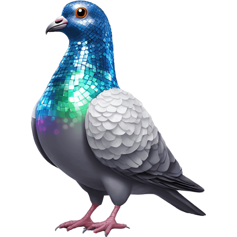 Disco ball pigeon ￼ emoji