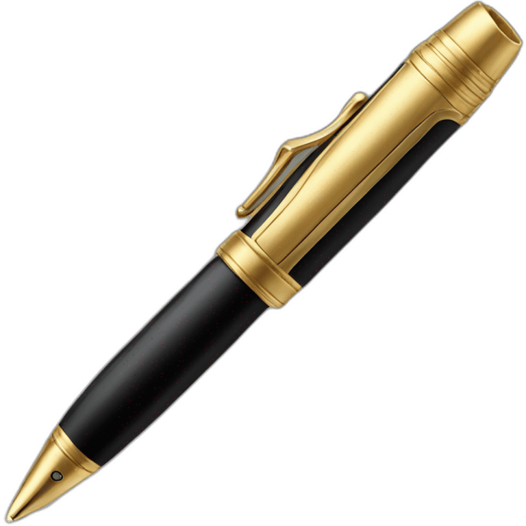 gold and black old pen emoji