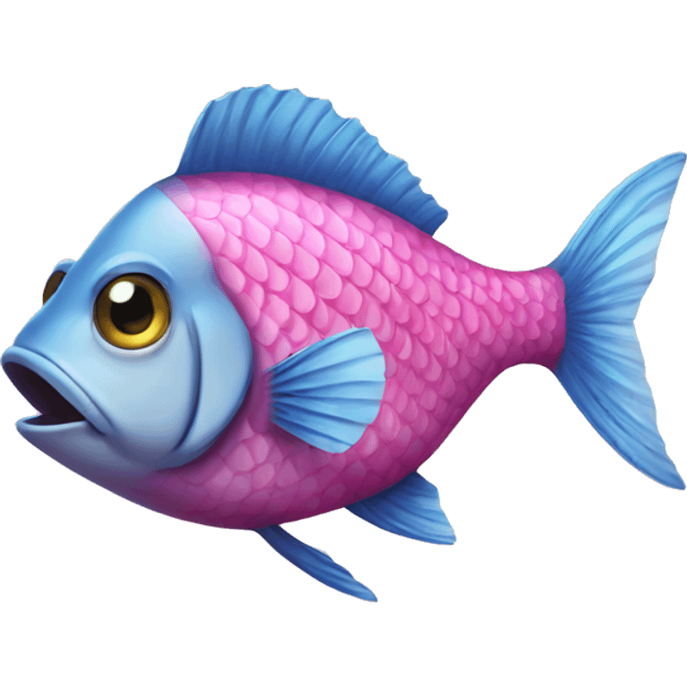 a fish who is wearing a pair of pink heels emoji