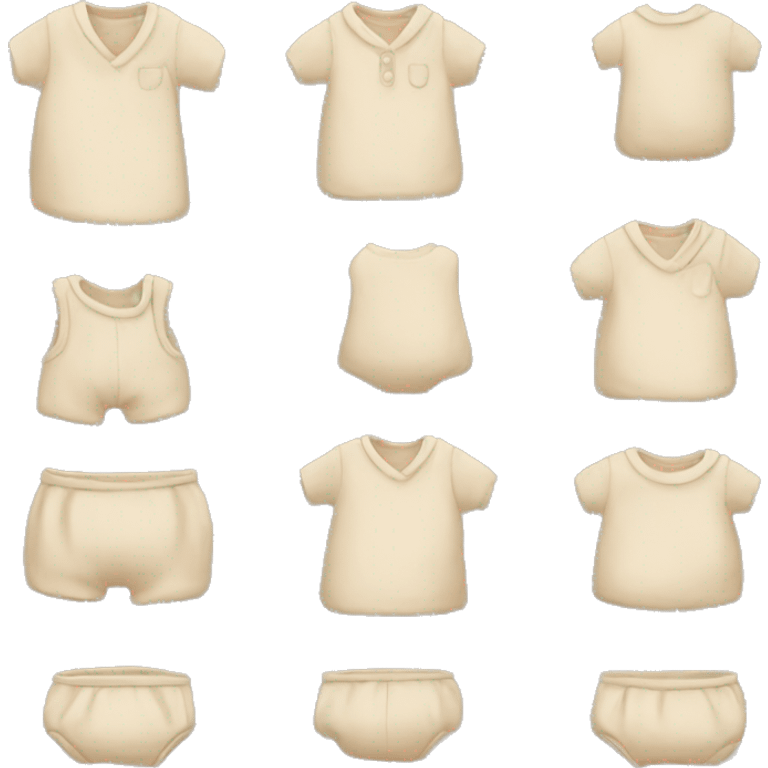 Beige baby clothes emoji