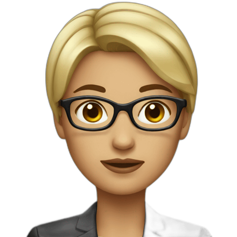 Female Lawyer with short hair emoji